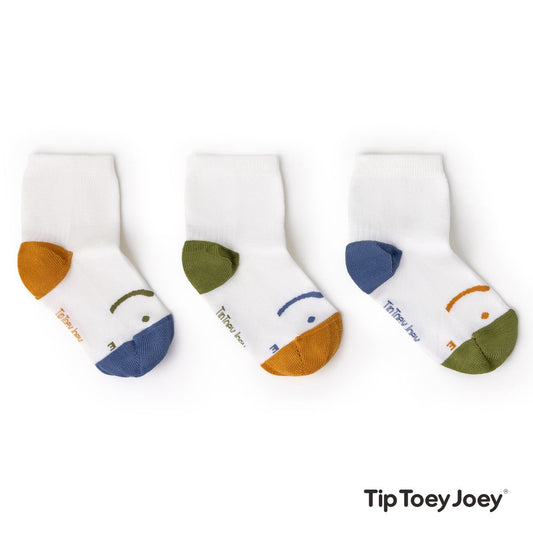 Tip Toey Joey - Meias pack de 3 Azul / Mostard / Verde