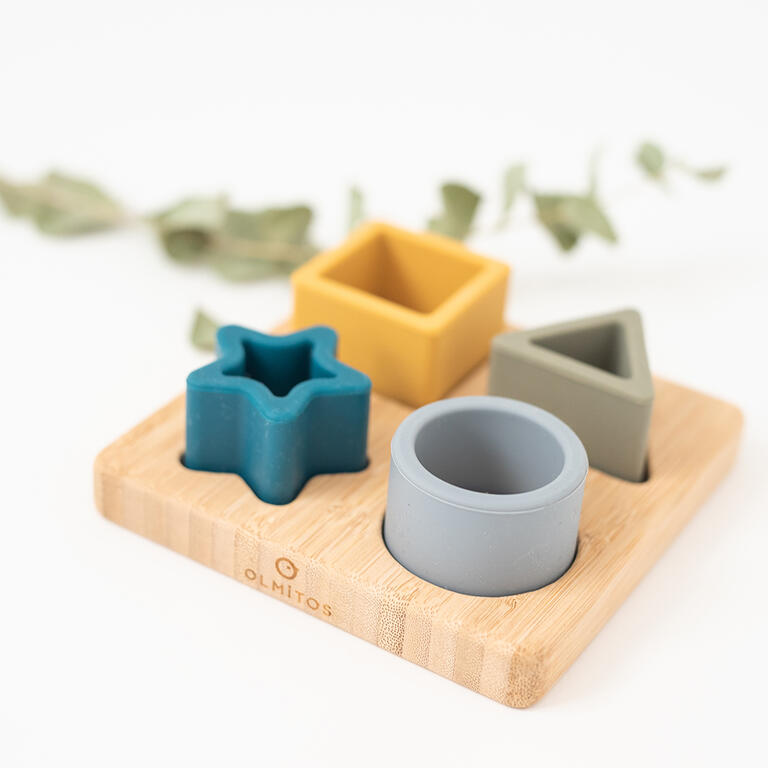 Olmitos - Puzzle de Madeira e Silicone Geométrico