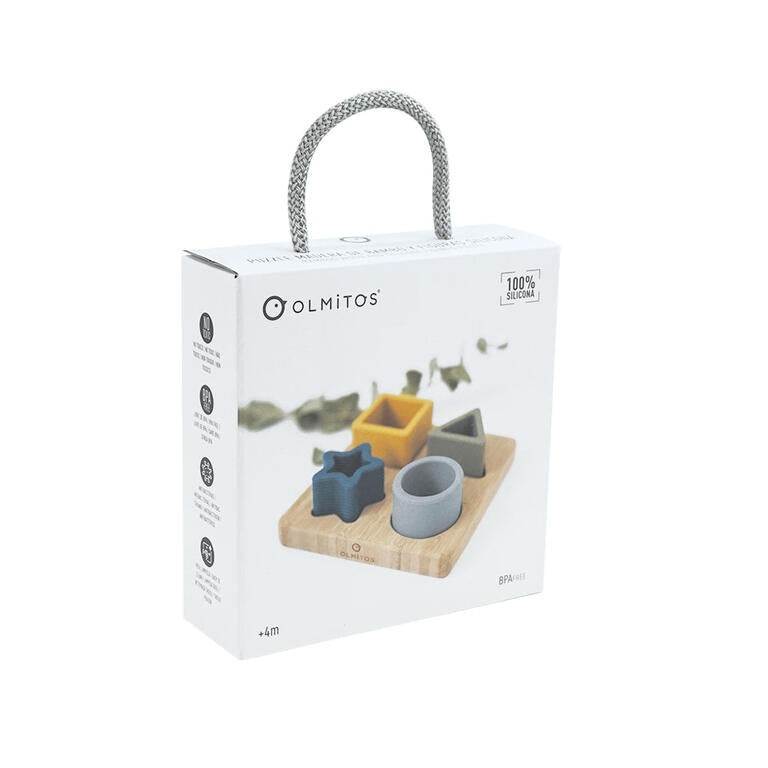 Olmitos - Puzzle de Madeira e Silicone Geométrico