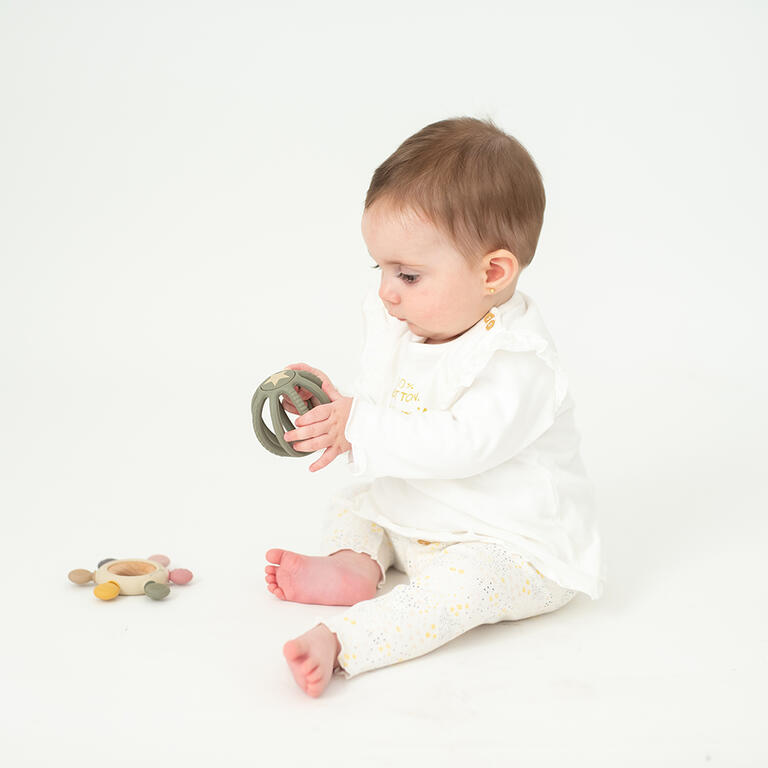 Olimitos - Conjunto de Mordedores Sensoriais de Silicone Rosa