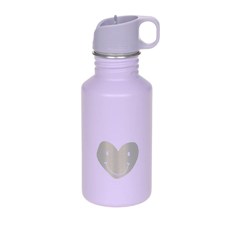 Lassig - Garrafa de Aço inoxidável Little Gang Heart Lilac 500 mL