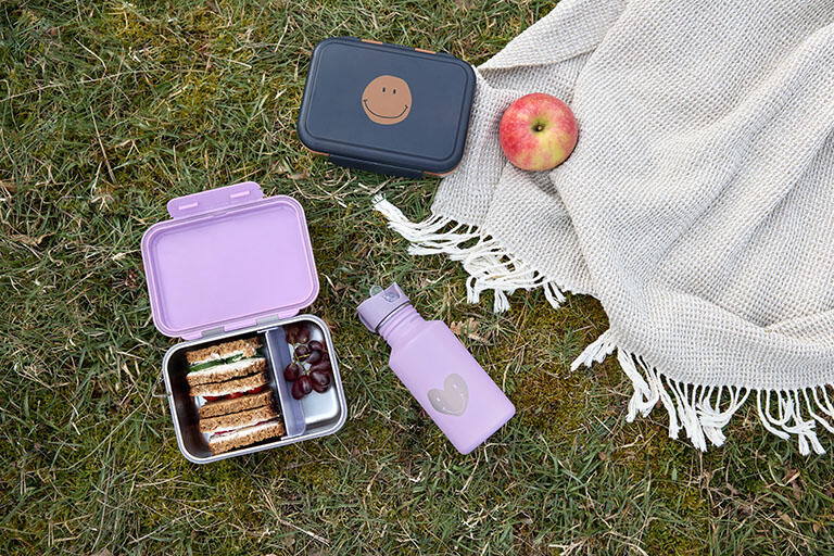 Lassig - Lancheira Aço inoxidável Little Gang Heart Lilac