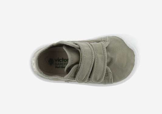 Victoria Barefoot - Sapatilhas Bosco de Lona com Velcro Aloe