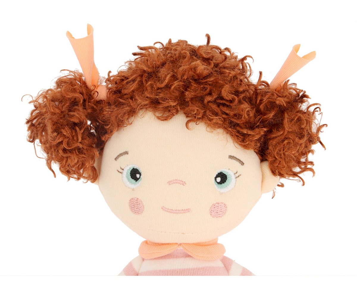 Monnëka - Boneca Pequena Peach Castanha Penteado