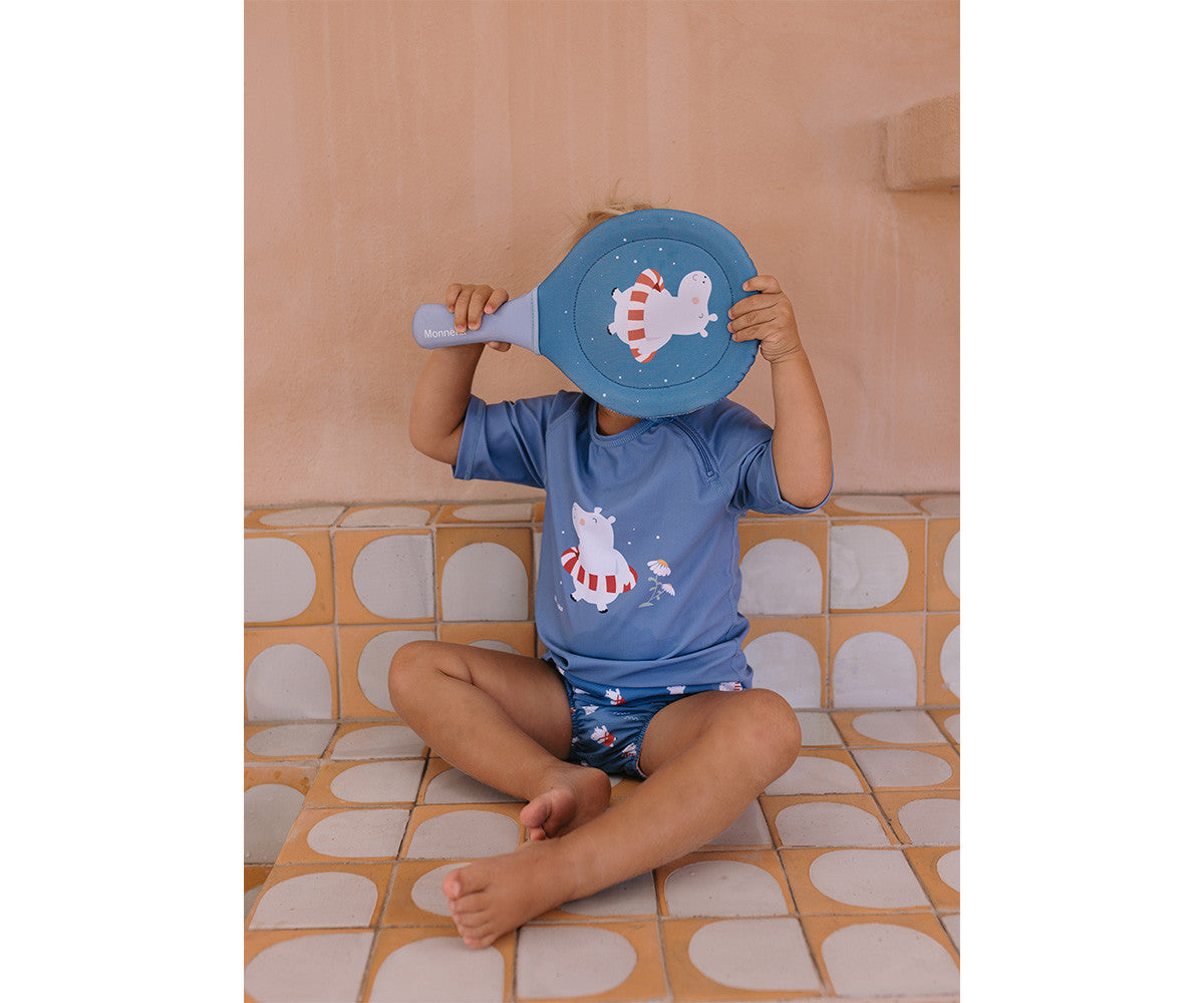 Monnëka - Raquetes de neoprene Hippos com bola
