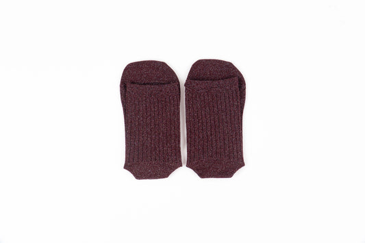 Victoria - Meias Barefoot Lurex Bordeaux