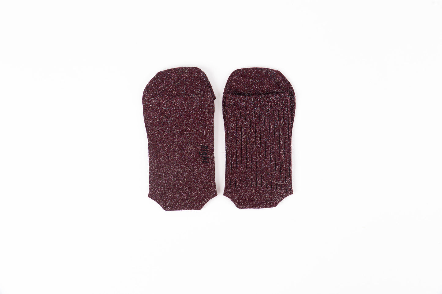 Victoria - Meias Barefoot Lurex Bordeaux