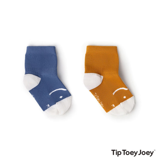 Tip Toey Joey - Meias pack de 2 Azul / Mostarda