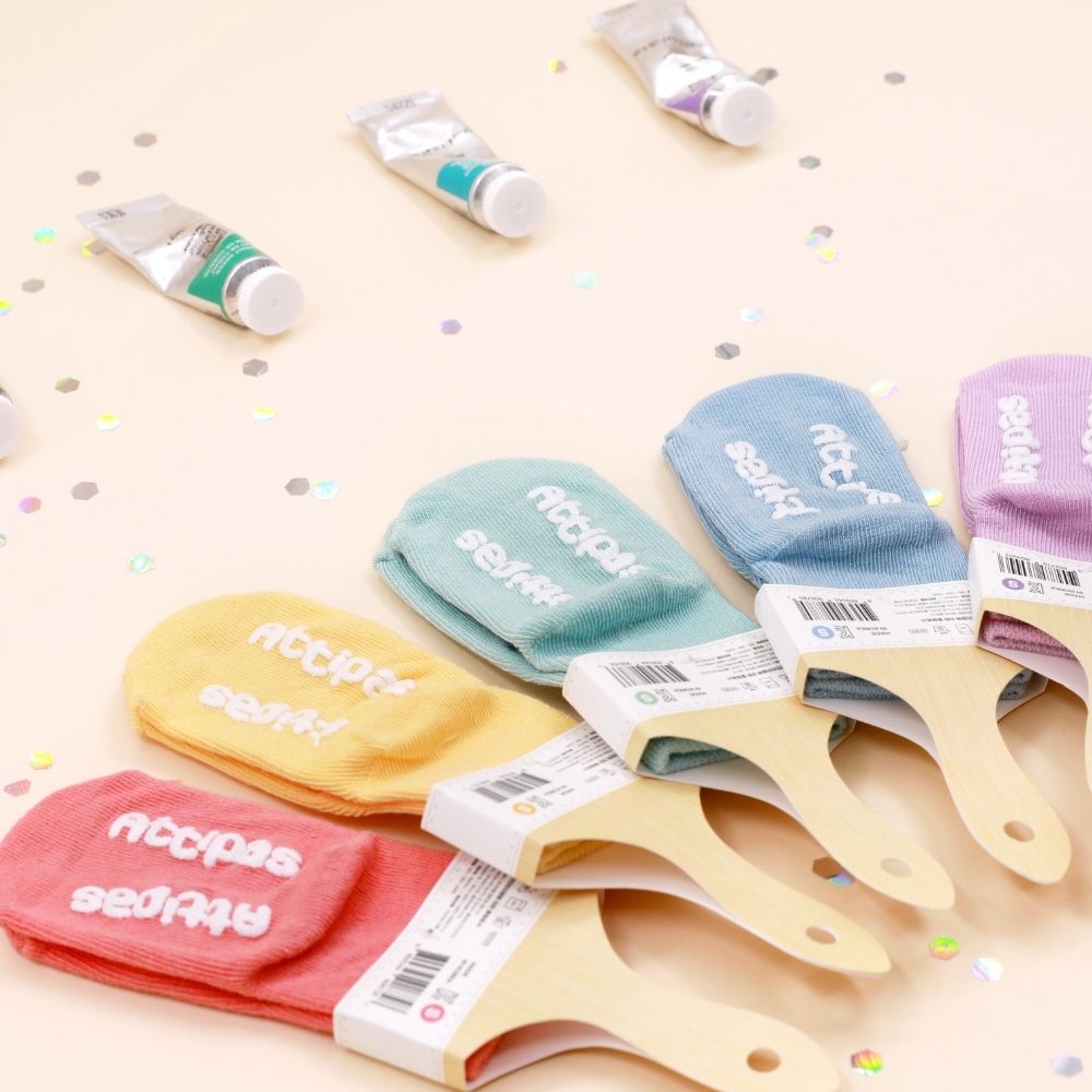 Attipas - Meias Antiderrapantes Rainbow Yellow