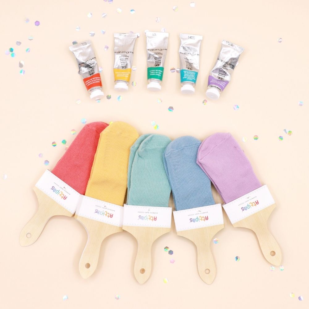 Attipas - Meias Antiderrapantes Rainbow Yellow