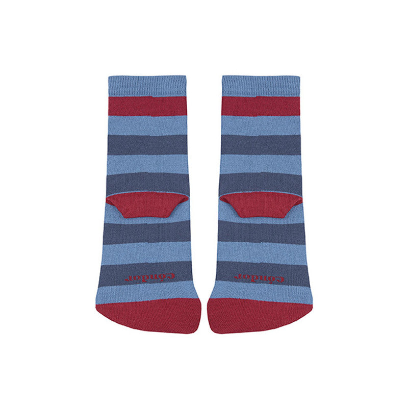 Cóndor - Meias Barefoot Riscas Azul Francia
