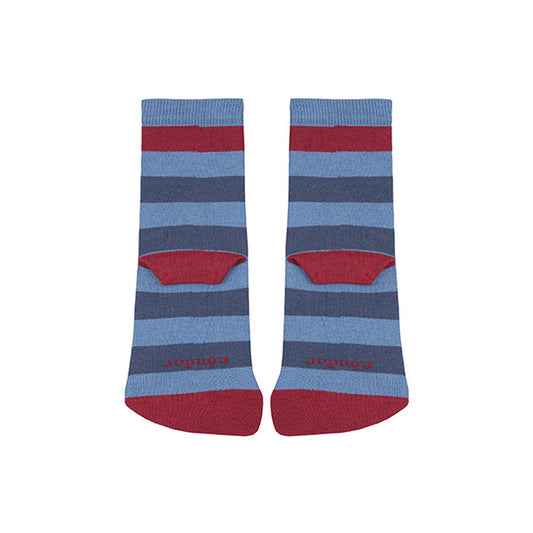 Cóndor - Meias Barefoot Riscas Azul Francia