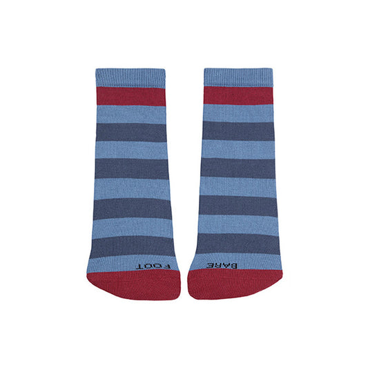 Cóndor - Meias Barefoot Riscas Azul Francia