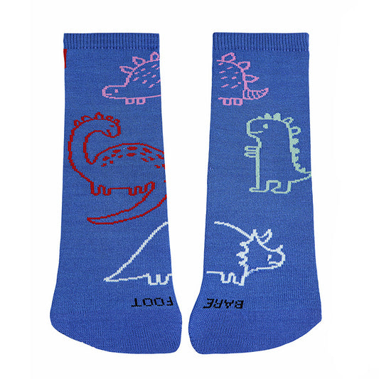 Cóndor - Meias Barefoot Curtas Dinosaur Fancy Navy