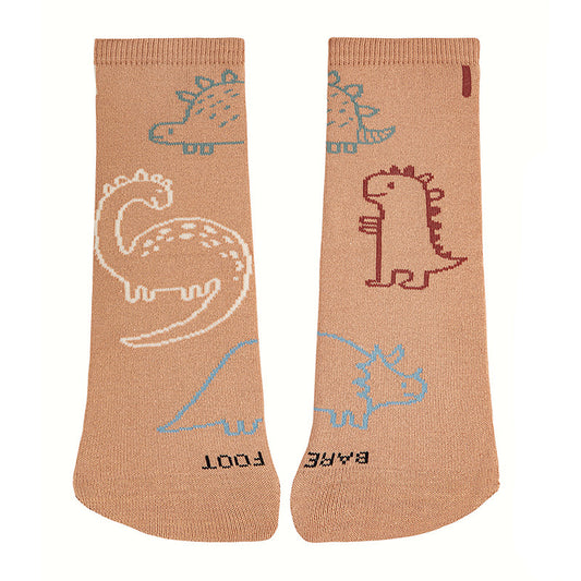 Cóndor - Meias Barefoot Curtas Dinosaur Fancy Nougatine