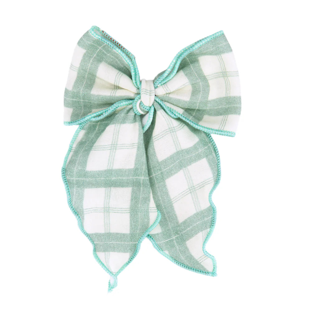 Grech & Co - Lazo tamaño mediano Fern Plaid