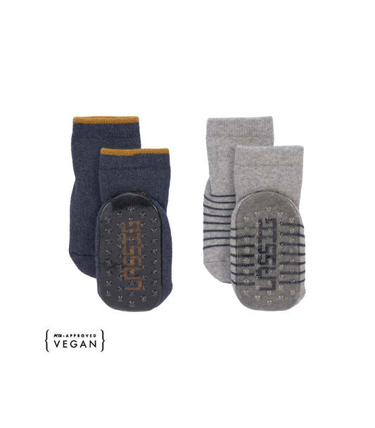 Lassig - Meias Antiderrapantes Azul/Cinzento