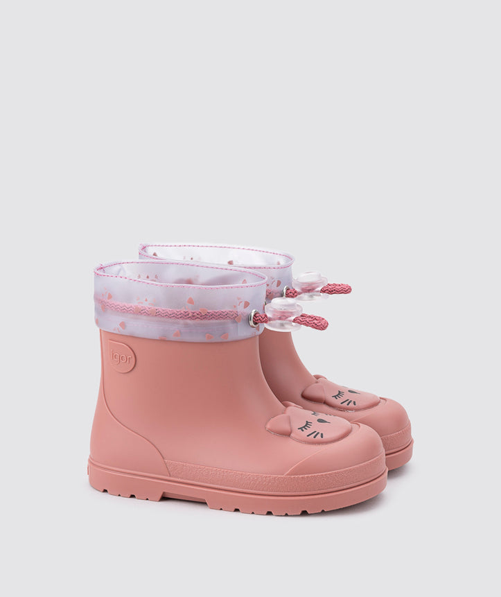 Igor - Mendi Pink Rubber Boot Cat