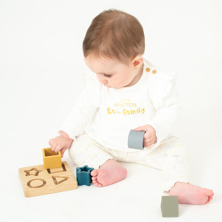 Olmitos - Puzzle de Madeira e Silicone Geométrico