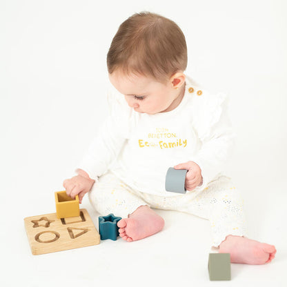 Olmitos - Puzzle de Madeira e Silicone Geométrico