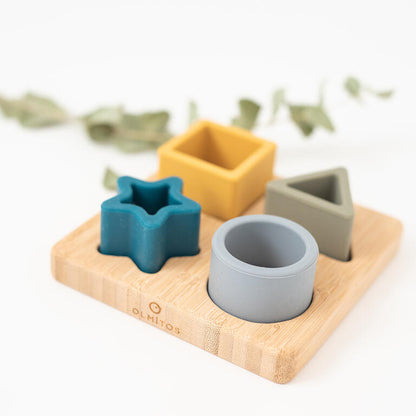 Olmitos - Puzzle de Madeira e Silicone Geométrico