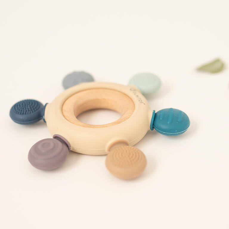 Olmitos - Conjunto de Mordedores Sensoriais de Silicone azul