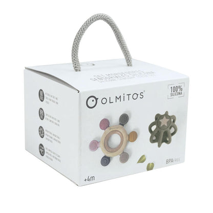 Olimitos - Conjunto de Mordedores Sensoriais de Silicone Rosa