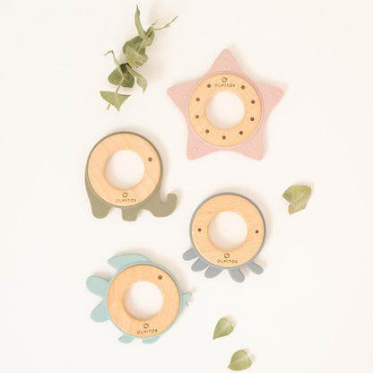 Olmitos - Mordedor de Silicone e Faia Peixe