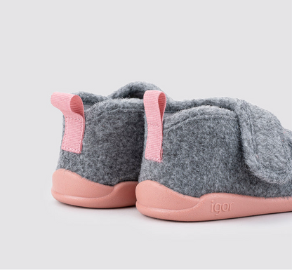 Igor - Pantufa Homie Cinzento/Rosa