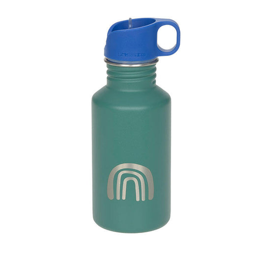 Lassig - Garrafa de Aço Inoxidável Little Gang Rainbow Green 500ml