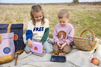 Lassig - Lancheira Aço inoxidável Little Gang Heart Lilac