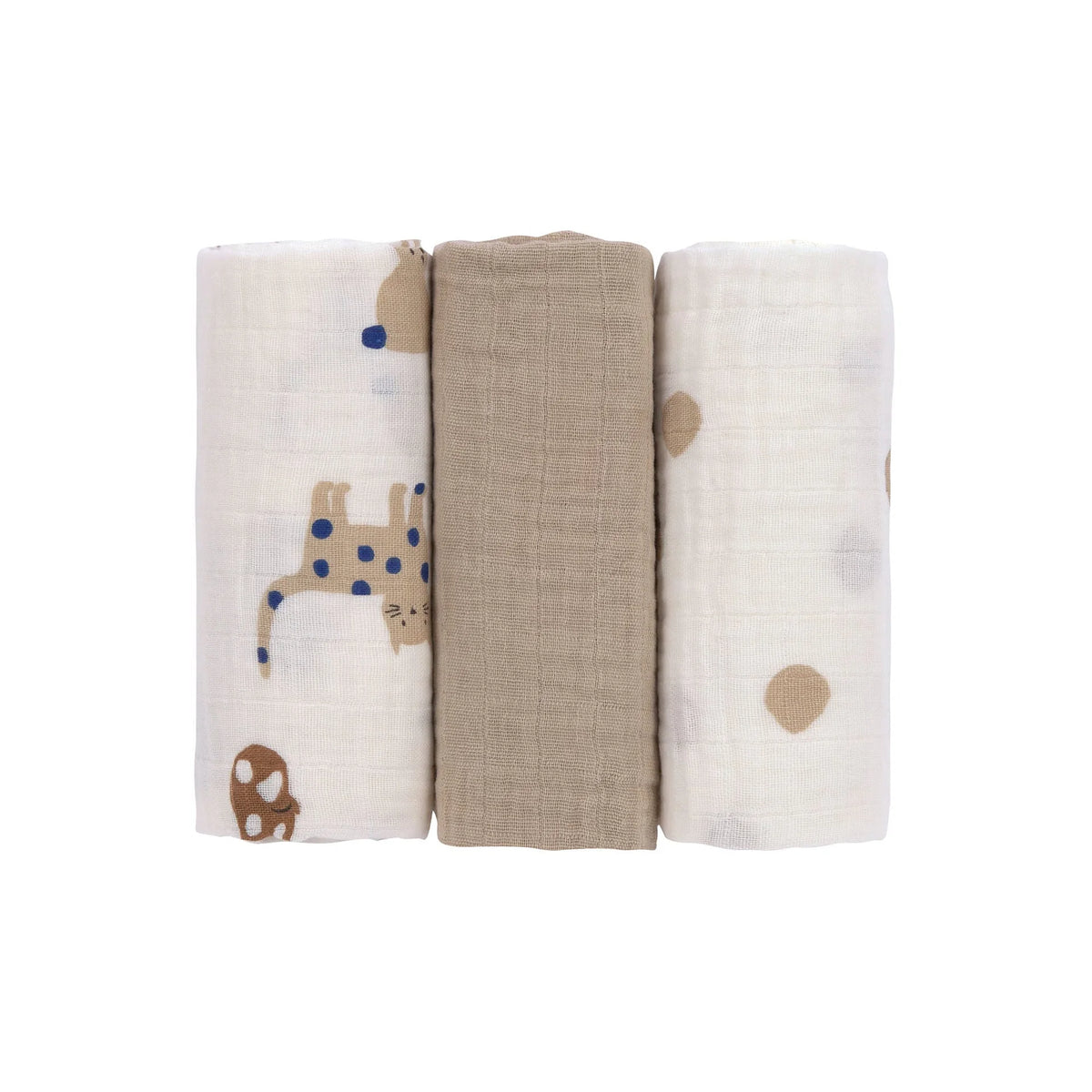 Lassig - Pañal de muselina Little Mateys (Pack de 3)