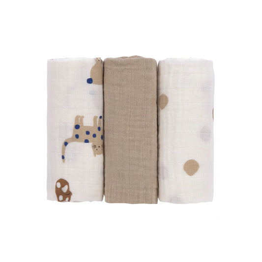 Lassig - Pañal de muselina Little Mateys (Pack de 3)