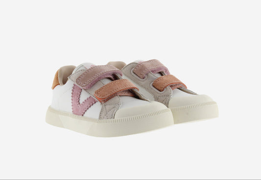 Victoria Barefoot - Sapatilhas Oliver Efeito Pele e Camurça Rosa