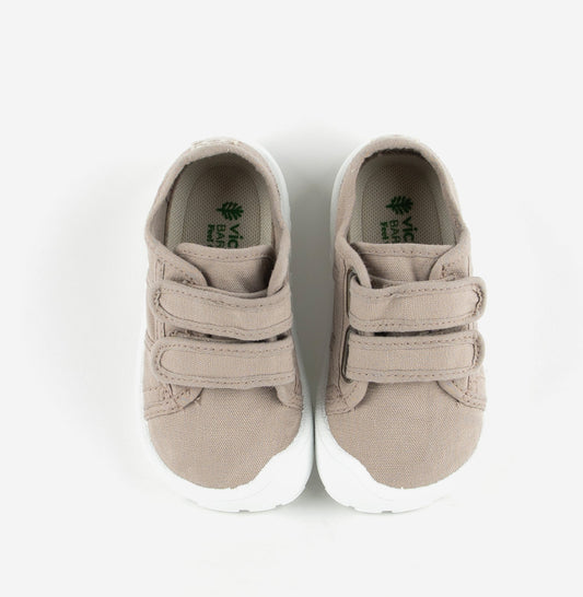 Victoria Barefoot - Sapatilhas Bosco de Lona com Velcro Beige