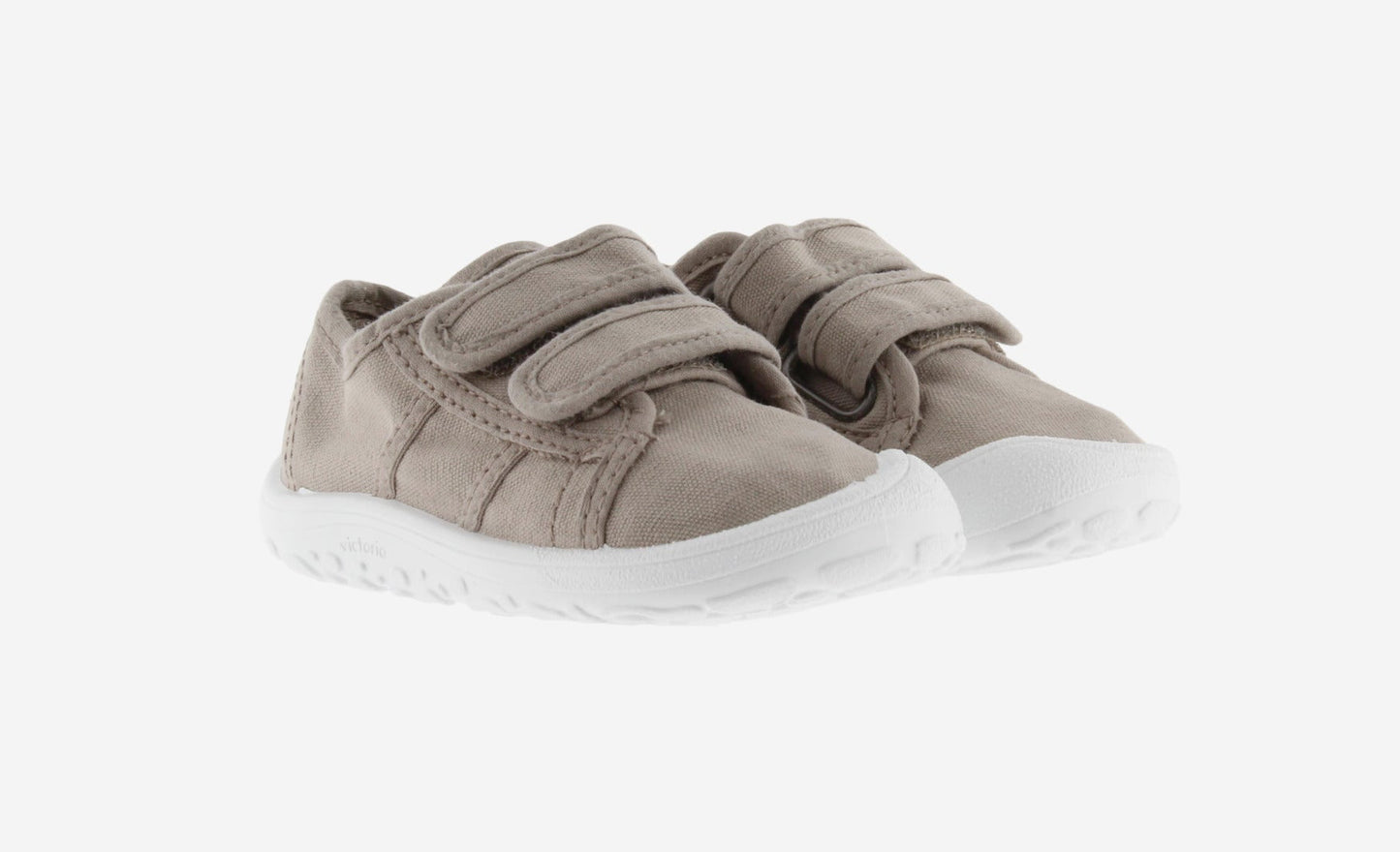 Victoria Barefoot - Sapatilhas Bosco de Lona com Velcro Beige