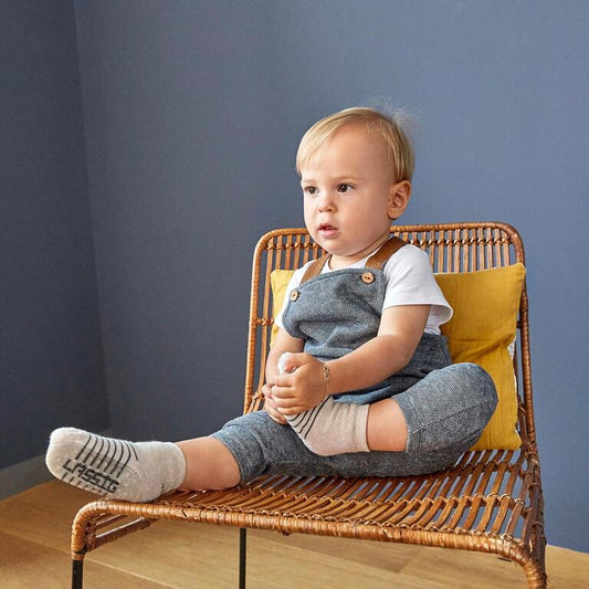 Lassig - Meias Antiderrapantes Azul/Cinzento