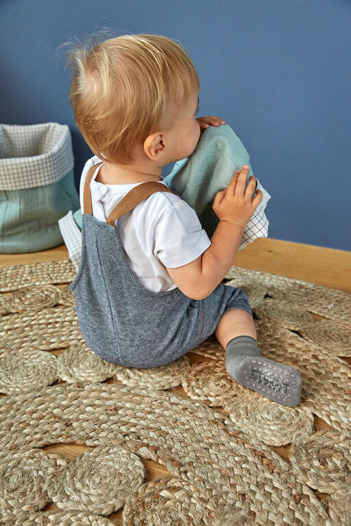 Lassig - Meias Antiderrapantes Bege/Cinzento