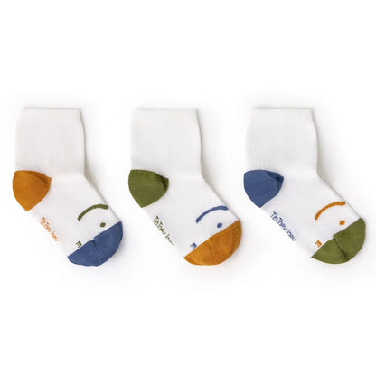 Tip Toey Joey - Meias pack de 3 Azul / Mostard / Verde