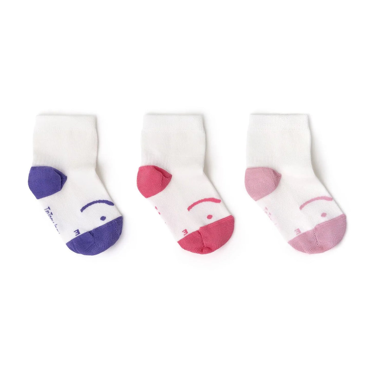 Tip Toey Joey - Meias pack de 3 Rosa / Violeta