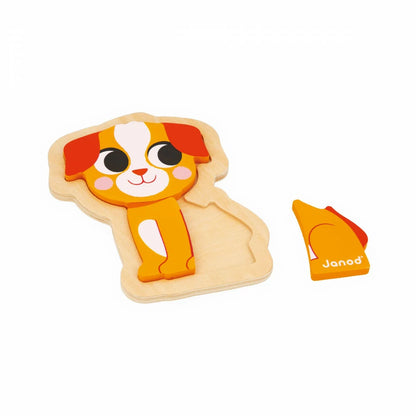 Janod - 4 Puzzles Evolutivos Animais de Estimação