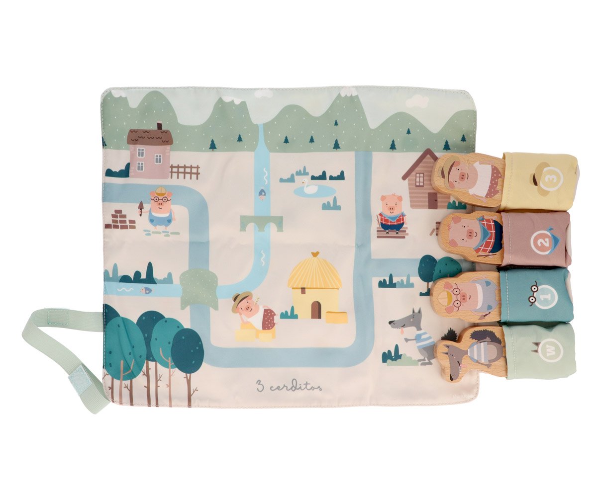 Tutete - Conjunto Individual de Mesa 3 Porquinhos