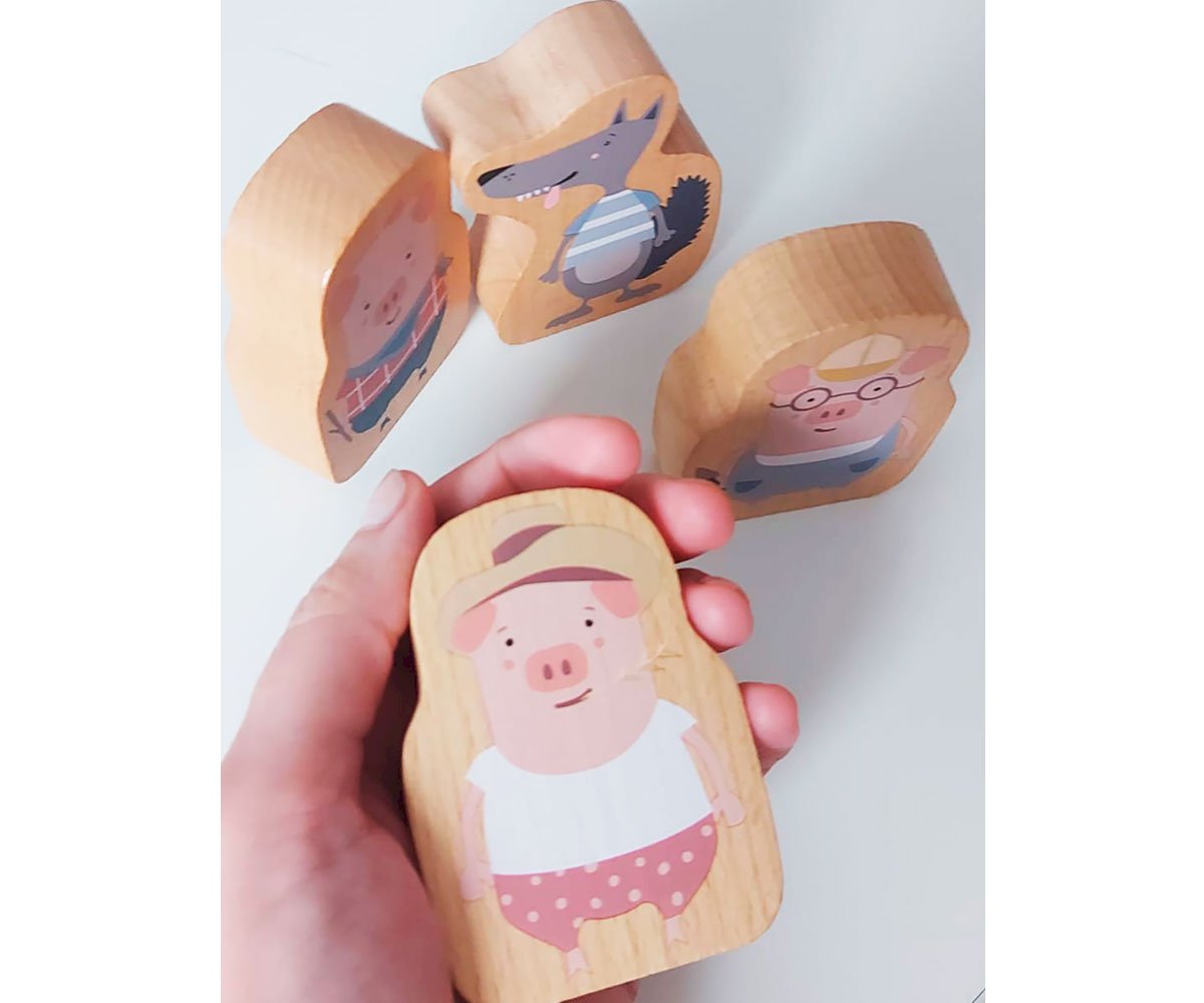 Tutete - Conjunto Individual de Mesa 3 Porquinhos