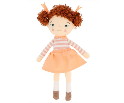 Monnëka - Boneca Pequena Peach Castanha Penteado