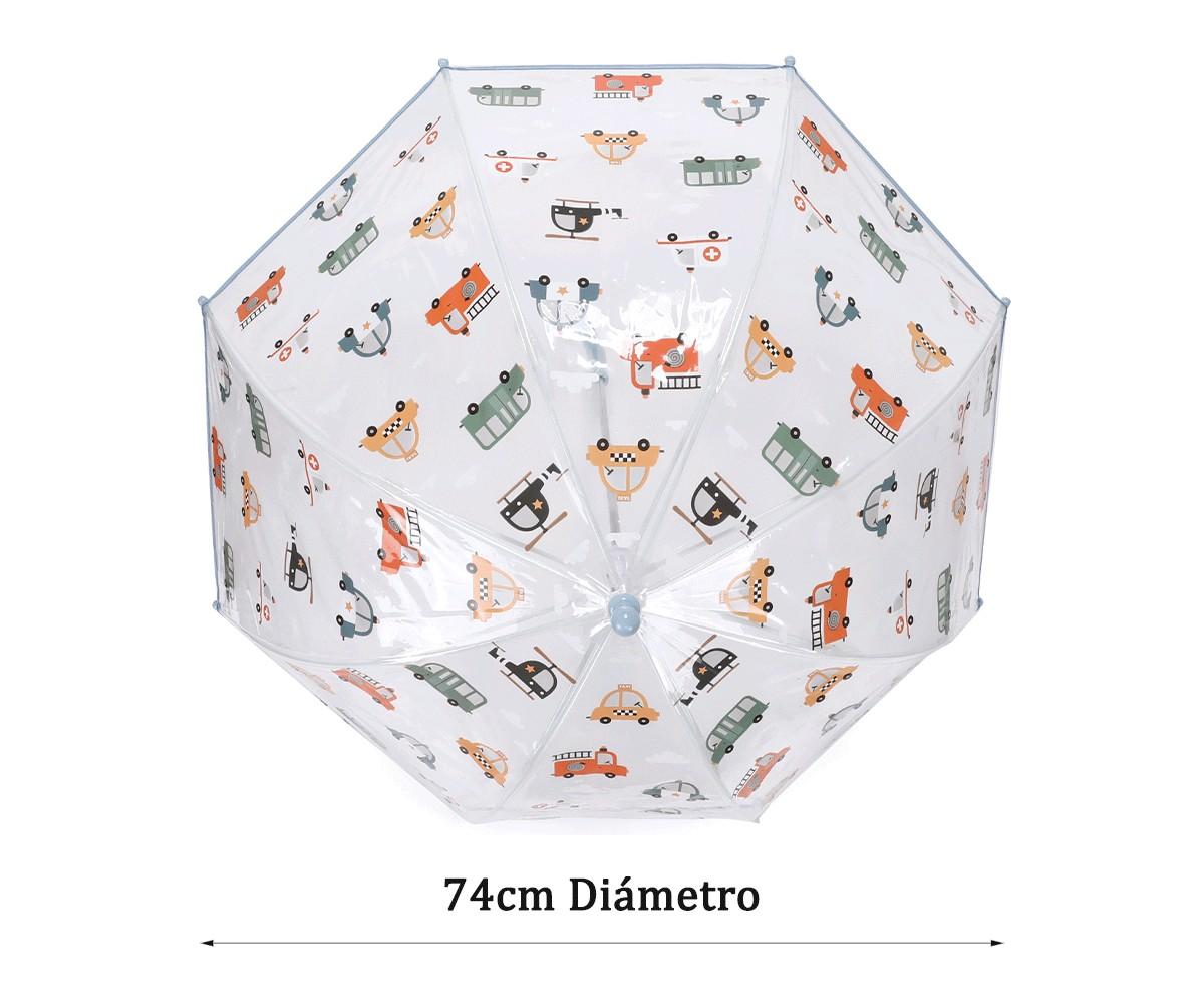 Tutete - Guarda-chuva transparente Carros