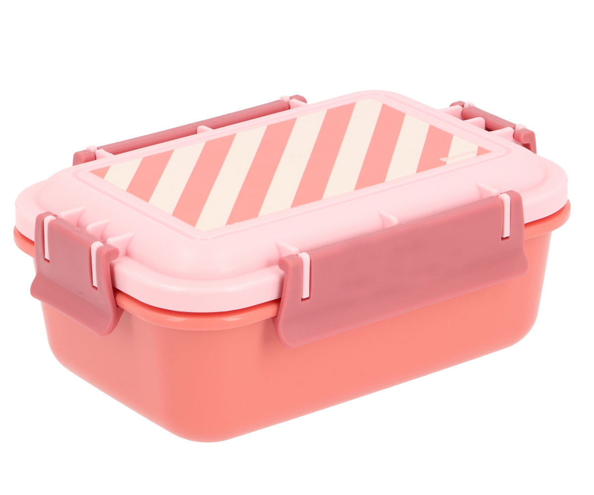 Monnëka - Lancheira Bento Stripes Bloom & Blush
