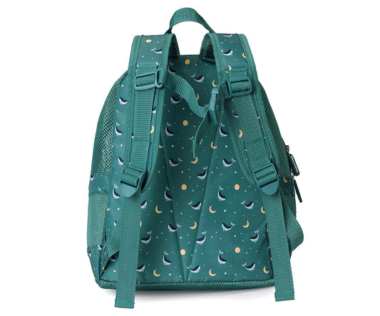 Monnëka - Mochila anti-areia infantil Whale Teal