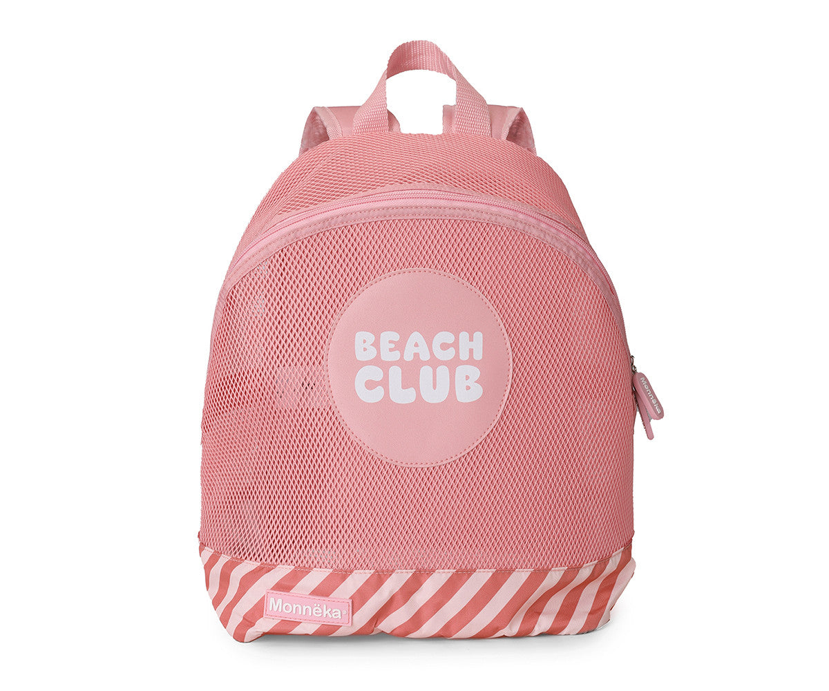 Monnëka - Mochila anti-areia infantil Stripes Bloom & Blush