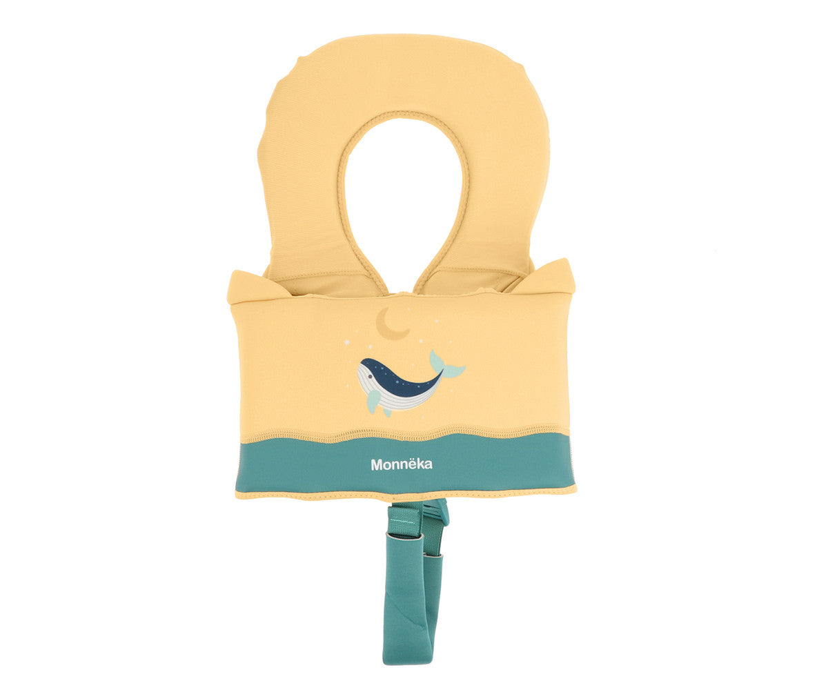 Monnëka - Chaleco Flotador Aprendizaje Ballena Teal (1 a 2 años)