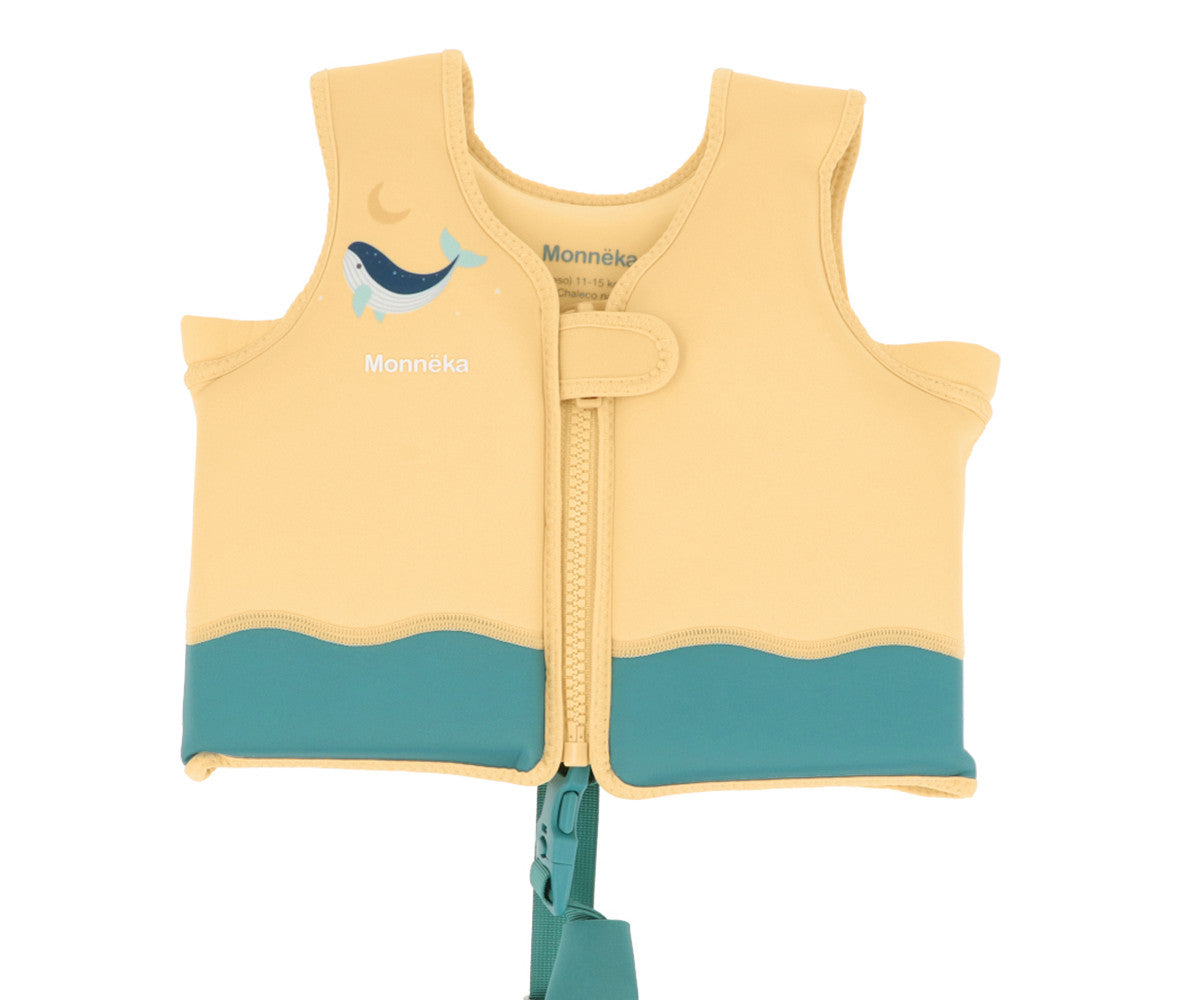 Monnëka - Colete Flutuador Aprendizagem Whale Teal
